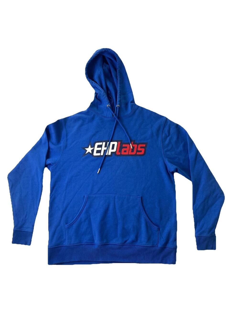 EHP Labs Supplements Blue Hoodie Men’s Small  Bodybuilding Gym Fitness Pullover